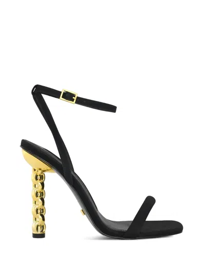 Kat Maconie Chain-link Heel Sandals In Black