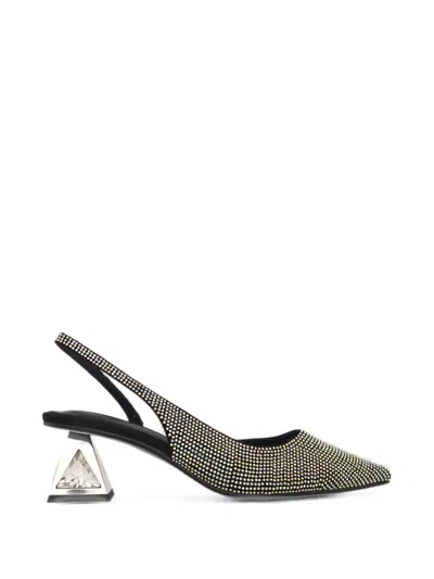 Kat Maconie Crystal-embellished Slingback Pumps In Multi