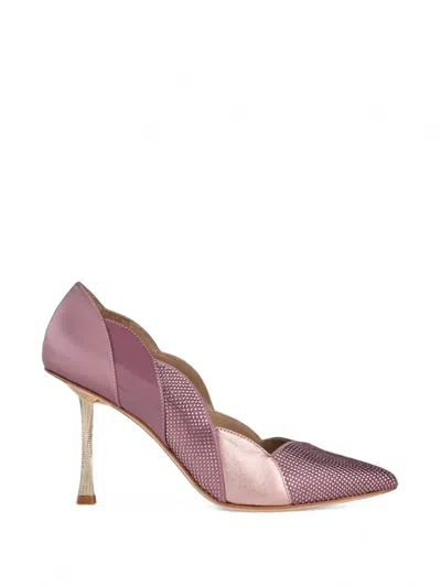 Kat Maconie Divina Crystal-embellished Pointed-toe Pumps In Purple