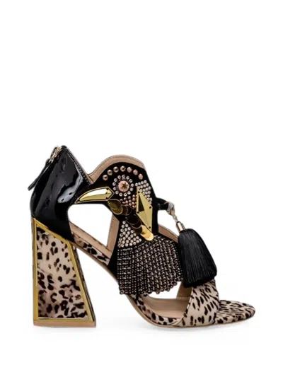 Kat Maconie Embellished Tassel Sandals In Multi
