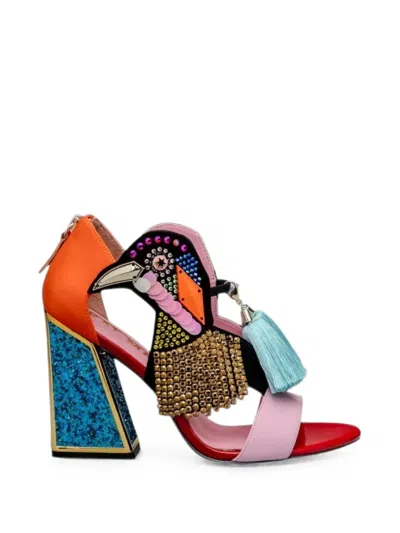 Kat Maconie Embellished Tassel Sandals In Multi