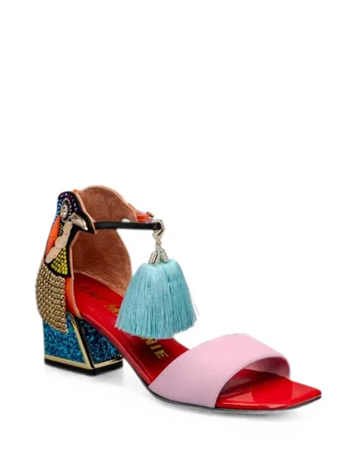 Kat Maconie Embellished Tassel Sandals In Multi