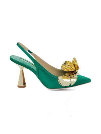 Kat Maconie Floral-appliqué Mules In Multi