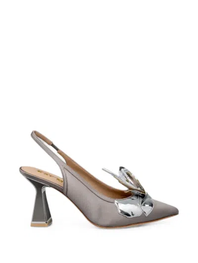 Kat Maconie Floral-applique Slingback Pumps In Multi