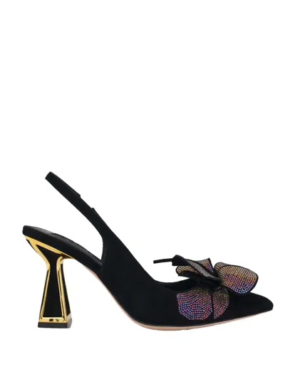 Kat Maconie Henni Embellished Slingback Pumps In Black