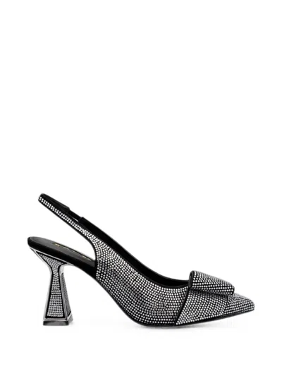 Kat Maconie Jen Crystal-embellishment Mules In Silver