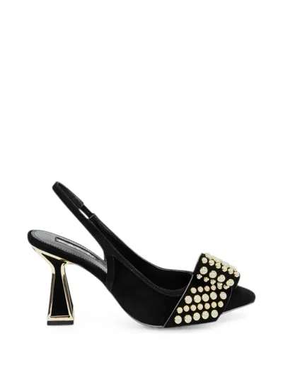 Kat Maconie Jen Embellished Slingback Pumps In Black
