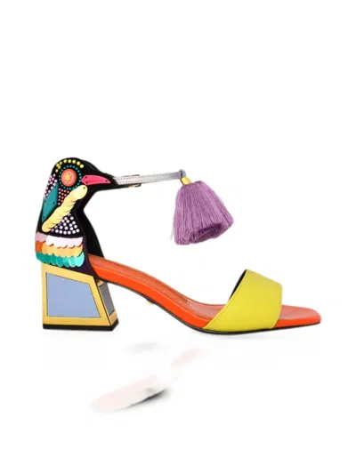 Kat Maconie Kay Bird-embellishment Sandals In Multi