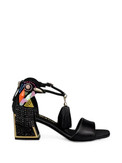 Kat Maconie Kay Embellished Sandals In Black