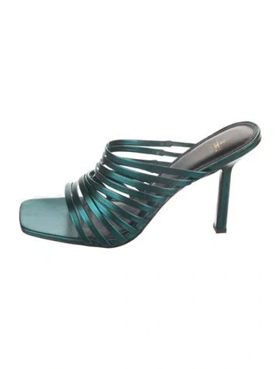 Pre-owned Kat Maconie Leather Sandals In Green