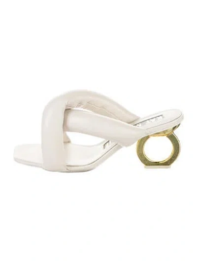 Pre-owned Kat Maconie Leather Sandals In Neutrals