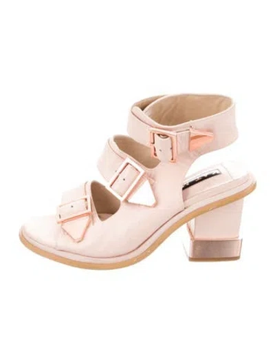 Pre-owned Kat Maconie Leather Sandals In Pink