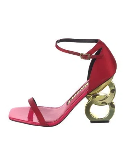 Pre-owned Kat Maconie Leather Sandals In Red