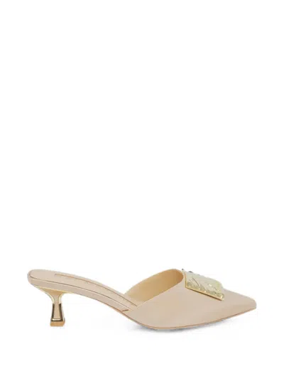 Kat Maconie Logo-plaque Mules In Multi