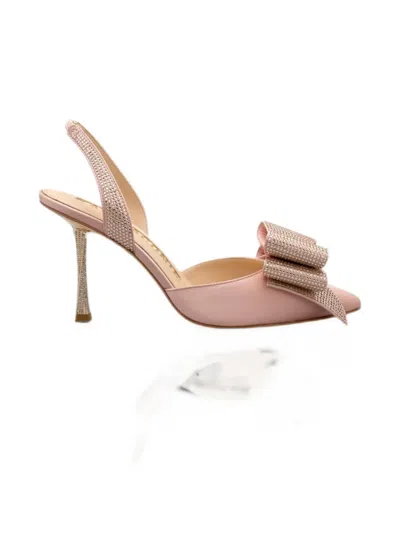 Kat Maconie Mahira Bow-embellishment Mules In Pink