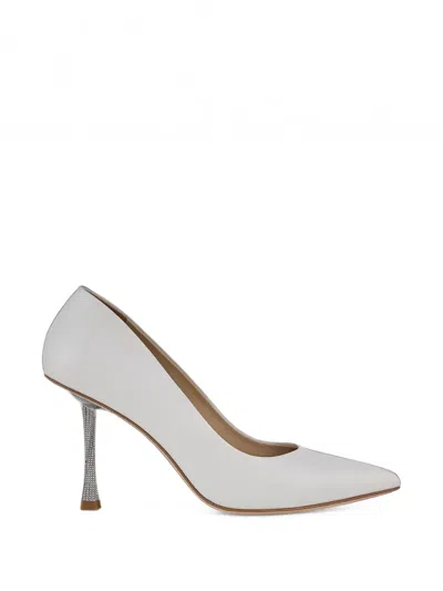 Kat Maconie Masoom Crystal-embellished Pumps In White