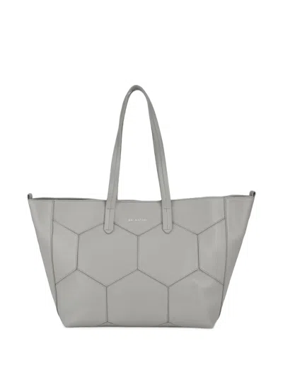 Kat Maconie Medium Charlotte Geometric-quilted Tote Bag In Gray