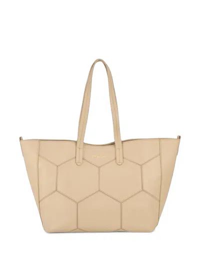Kat Maconie Medium Charlotte Geometric-quilted Tote Bag In Nude