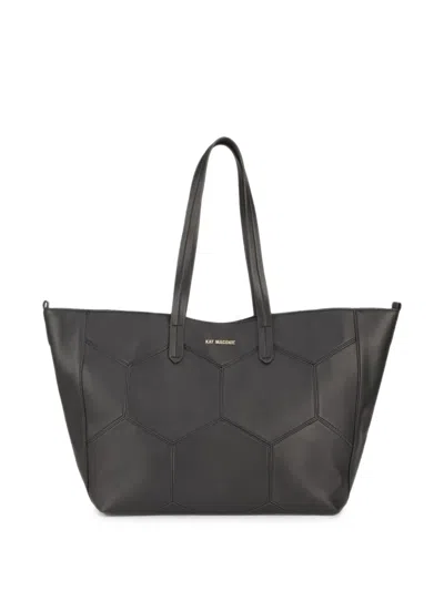 Kat Maconie Medium Charlotte Geometric-stitched Tote Bag In Black