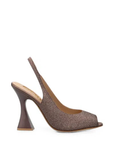 Kat Maconie Musks Glitter-effect Sandals In Pink