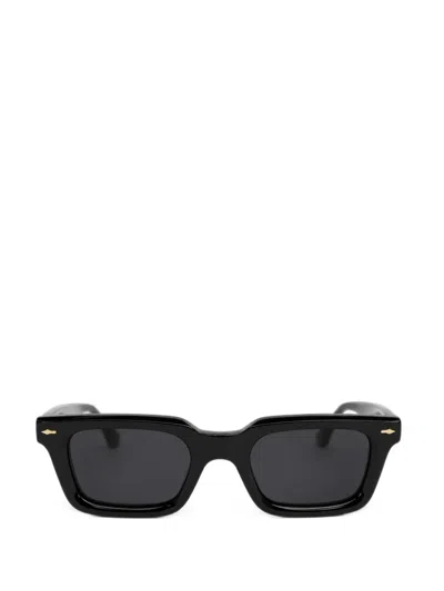 Kat Maconie Nixa Rectangle-frame Sunglasses In Black