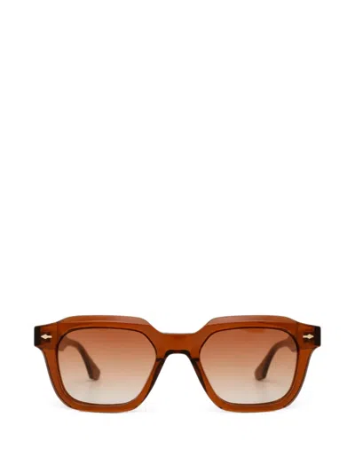 Kat Maconie Nova Geometric-frame Sunglasses In Brown