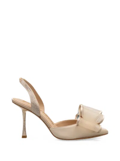 Kat Maconie Paola Bow-detail Mules In Neutral