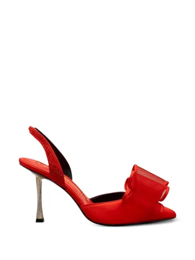 Kat Maconie Paola Bow-detail Pumps In Red