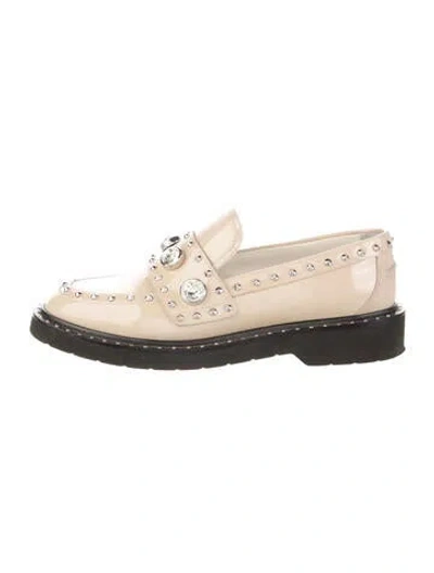Pre-owned Kat Maconie Patent Leather Loafers In Neutral