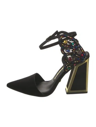 Pre-owned Kat Maconie Patent Leather Pumps In Black