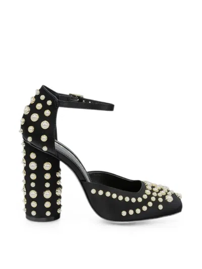 Kat Maconie Pearl-embellishment Pumps In Black