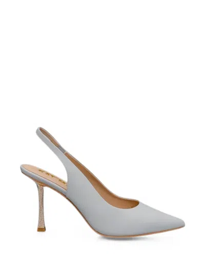 Kat Maconie Pointed-toe Mules In Gray