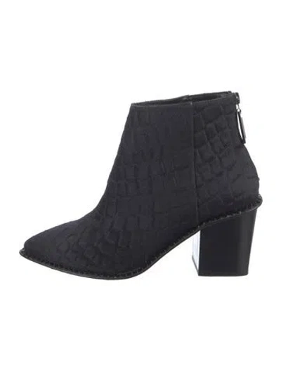 Pre-owned Kat Maconie Ponyhair Animal Print Boots In Black