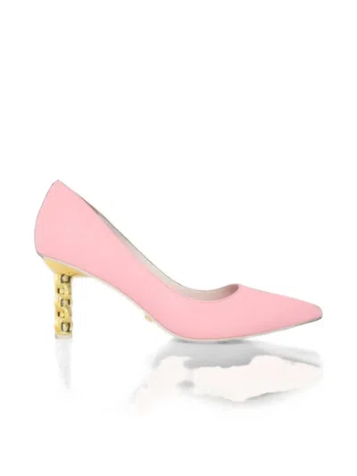 Kat Maconie Rei Chain-link Heel Pumps In Pink
