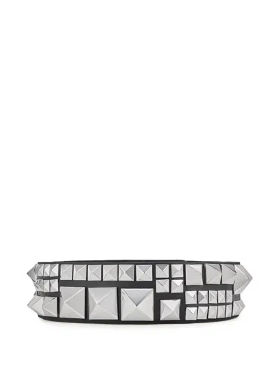 Kat Maconie Sam Pyramid-stud Belts In Silver