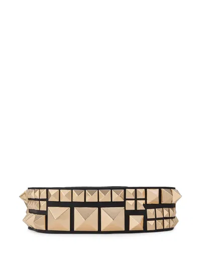 Kat Maconie Sam Pyramid-stud Leather Belt In Gold