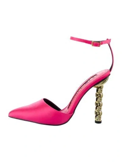 Pre-owned Kat Maconie Satin Pumps In Pink