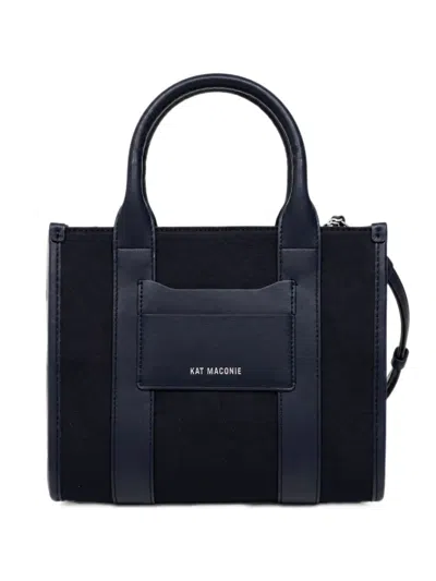 Kat Maconie Small Bianca Logo-print Tote Bag In Blue