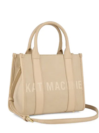 Kat Maconie Small Bianca Logo-print Tote Bag In Nude