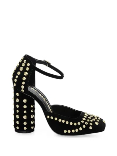 Kat Maconie Stud-embellished Pumps In Black