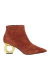Kat Maconie Woman Ankle Boots Tan Size 7 Goat Skin In Brown