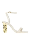 Kat Maconie Woman Sandals Ivory Size 10 Cow Leather, Goat Skin In White