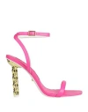 Kat Maconie Woman Sandals Magenta Size 10 Cow Leather In Magenta