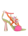 Kat Maconie Woman Sandals Orange Size 5 Cow Leather In Orange