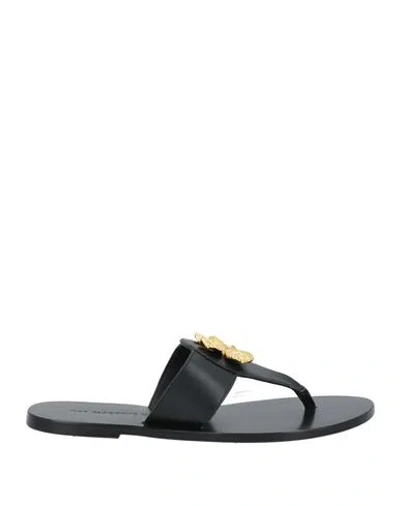 Kat Maconie Woman Thong Sandal Black Size 6 Leather