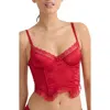 Kat The Label Amelie Lace & Satin Bustier In Red