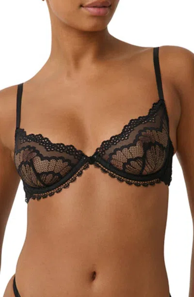 Kat The Label Belverdere Lace Underwire Bra In Black