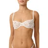 Kat The Label Daisy Embroidered Underwire Bra In White