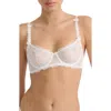 Kat The Label Delilah Sequin Underwire Balconette Bra In White