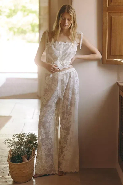 Kat The Label Florence Lace Pants In White